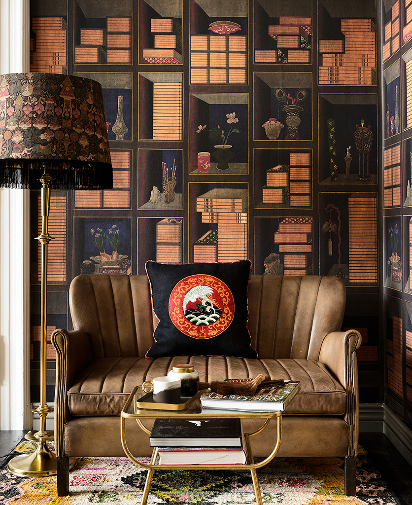 Mind The Gap Korean Library Chromo Wallpaper | Dowsing & Reynolds Mind The Gap Korean Library Chromo Wallpaper | Dowsing & Reynolds