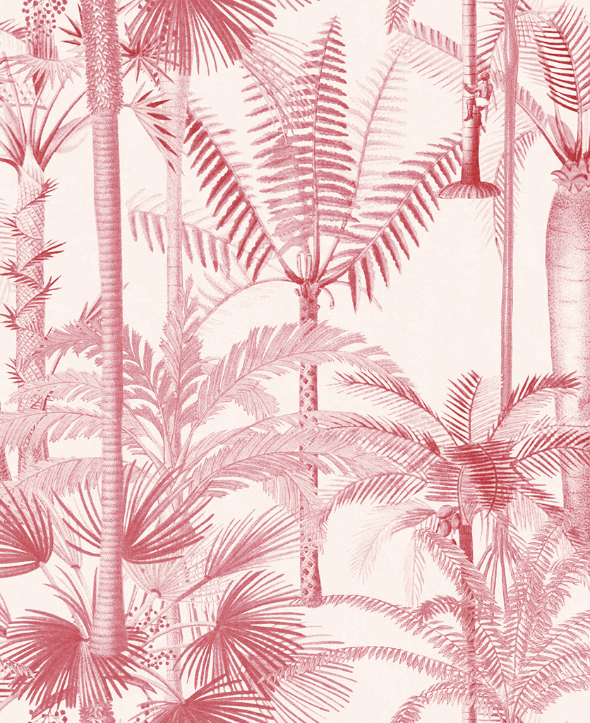 palmera cubana pink wallpaper close up