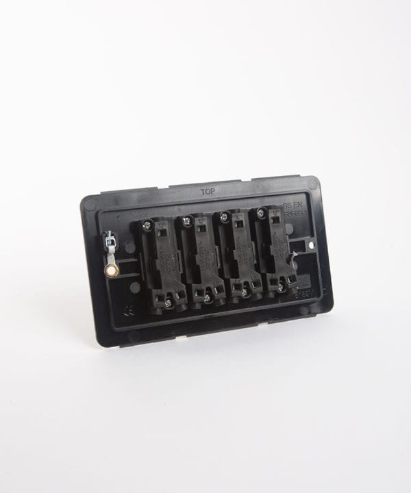 quadruple rocker backplate on white background