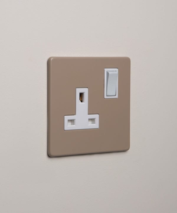 caramel latte and white single socket