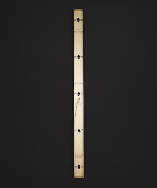 back of large gold rectangular ceiling rose
