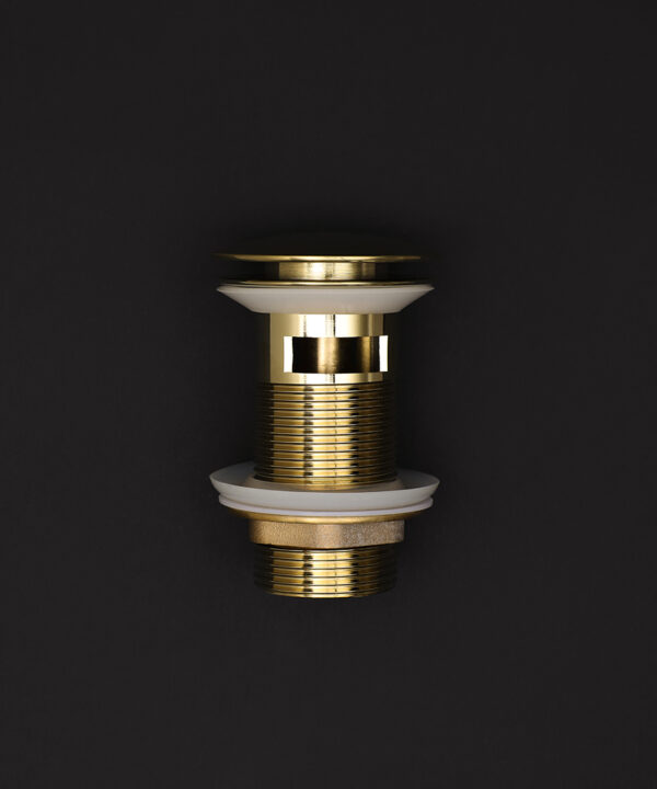 gold slotted click clack waste down on black background