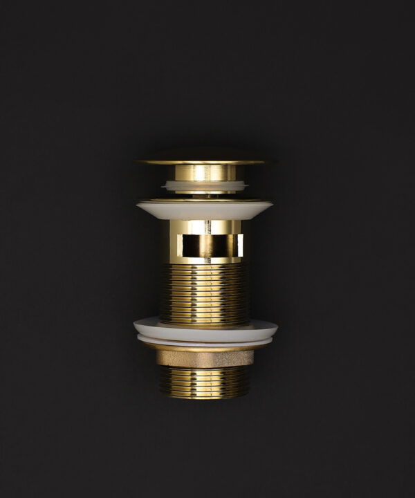 gold slotted click clack waste up on black background
