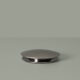 silver slotted click clack waste down on grey background