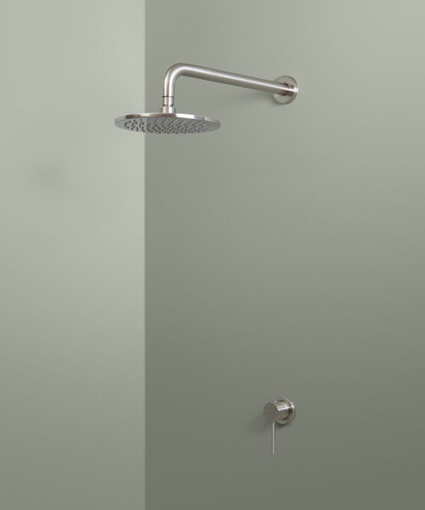 silver wall shower
