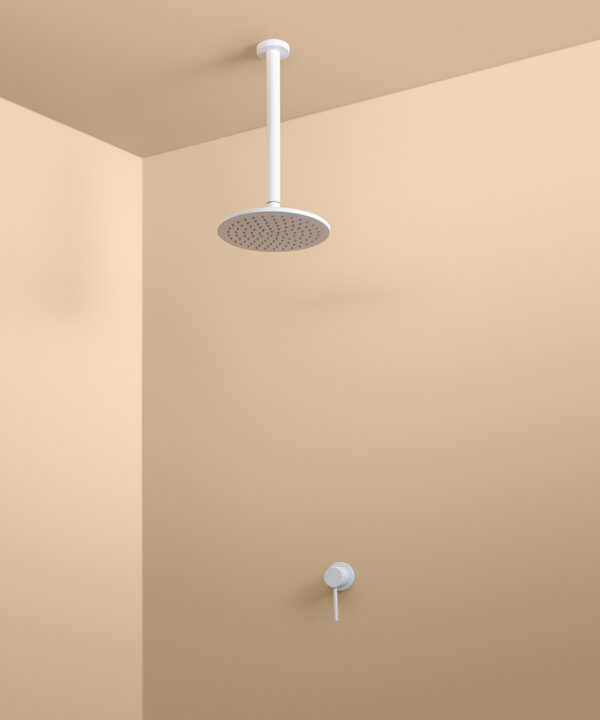 white ceiling shower