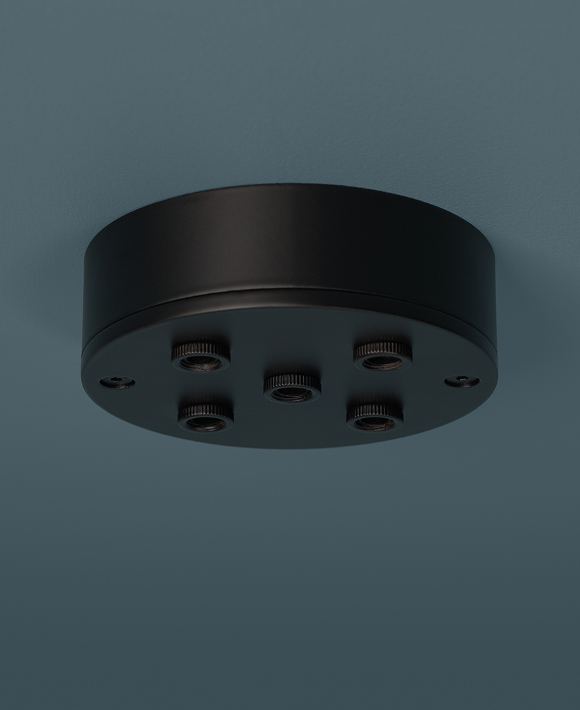 Modern Ceiling Rose Black Multi Point Ceiling Rose