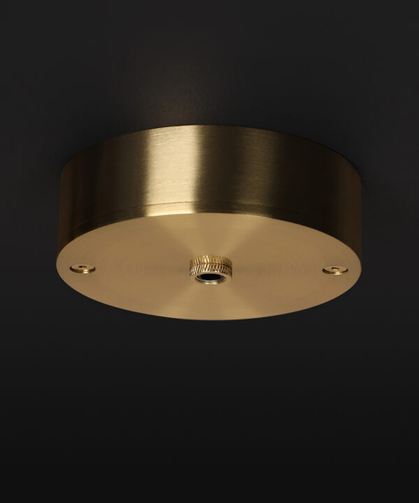 gold 1 point ceiling rose on black background