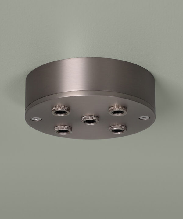 silver 5 point ceiling rose on grey backgorund