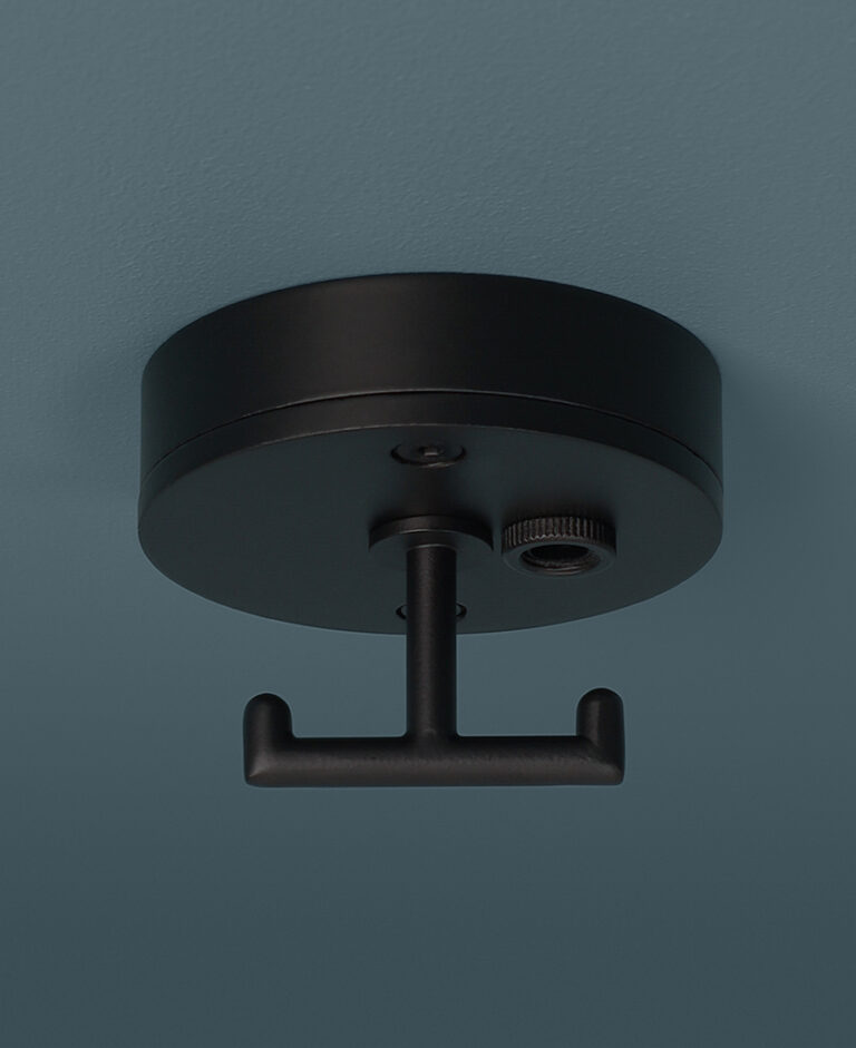 Ceiling Rose Light Fitting Black with Cable Outlet