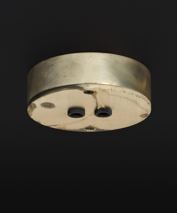smoked gold 2 point ceiling rose on black background
