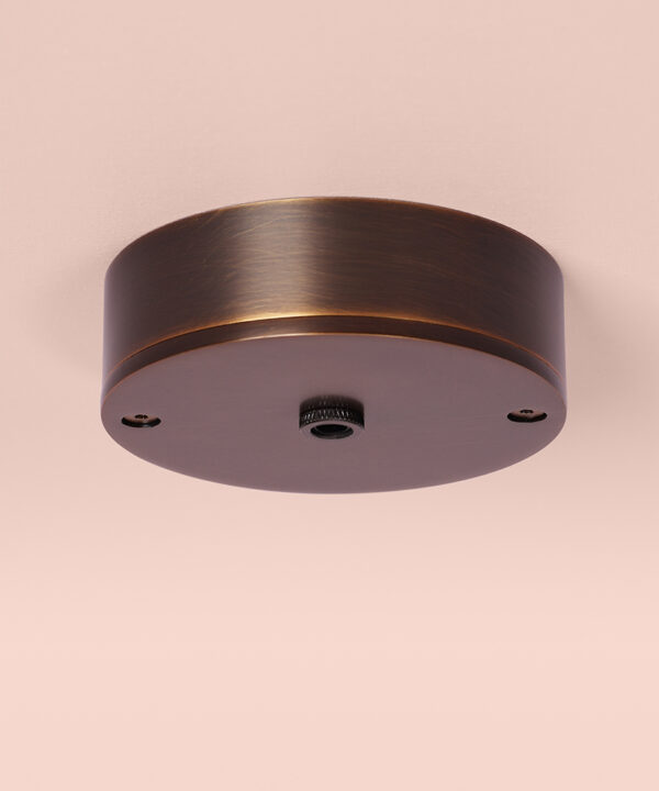 brewers brass 1 point ceiling rose on pink background