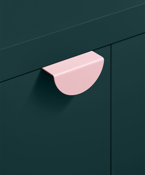 Miami Pink Mezzaluna colour pop metal pull handle