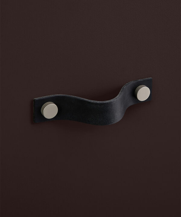 Large Black Thor Handle Silver Knob