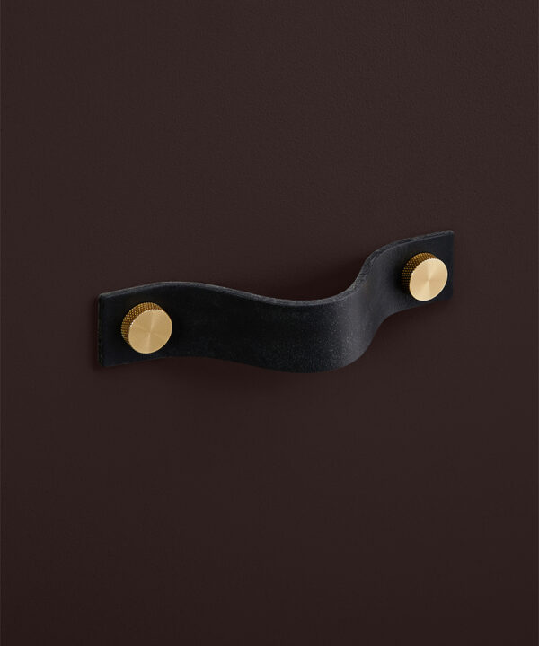 Large Black Thor Handle Gold Knob