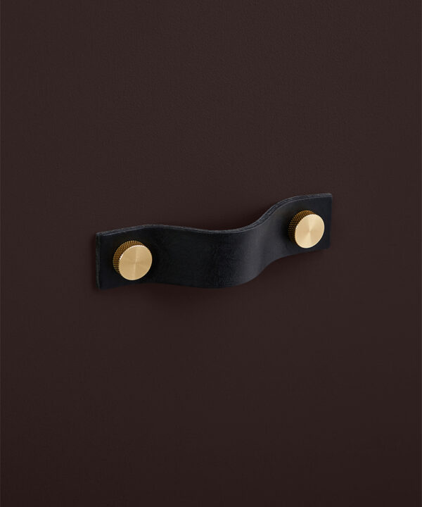 Small Black Thor Handle Gold Knob