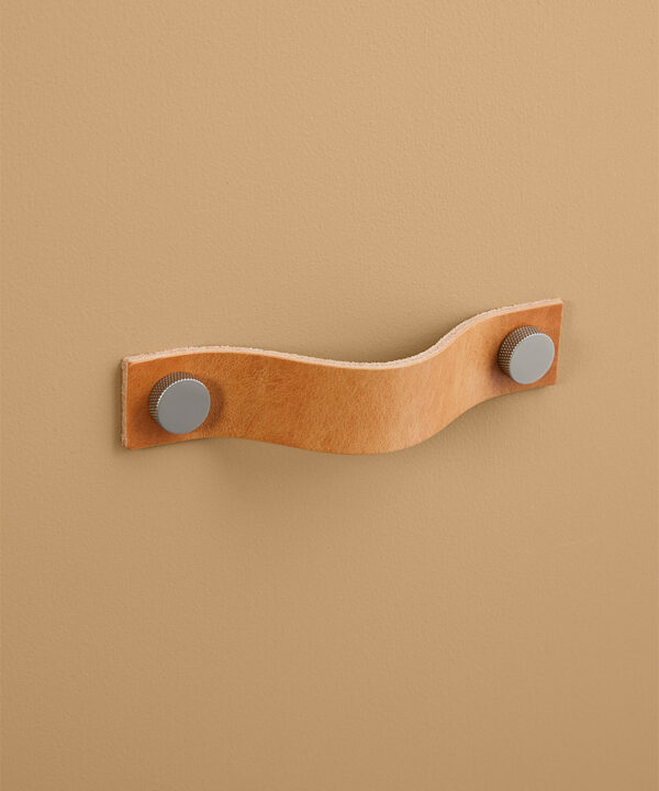 Large Golden Brown Thor Handle Silver Knob