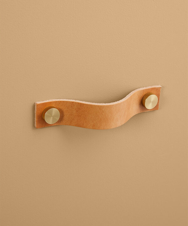 Large Golden Brown Thor Handle Gold Knob