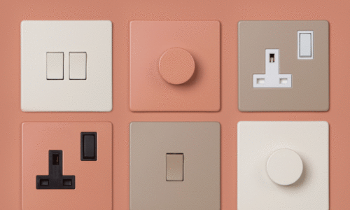 switches and sockets in calming colours to blend seamlessly into your neutral space