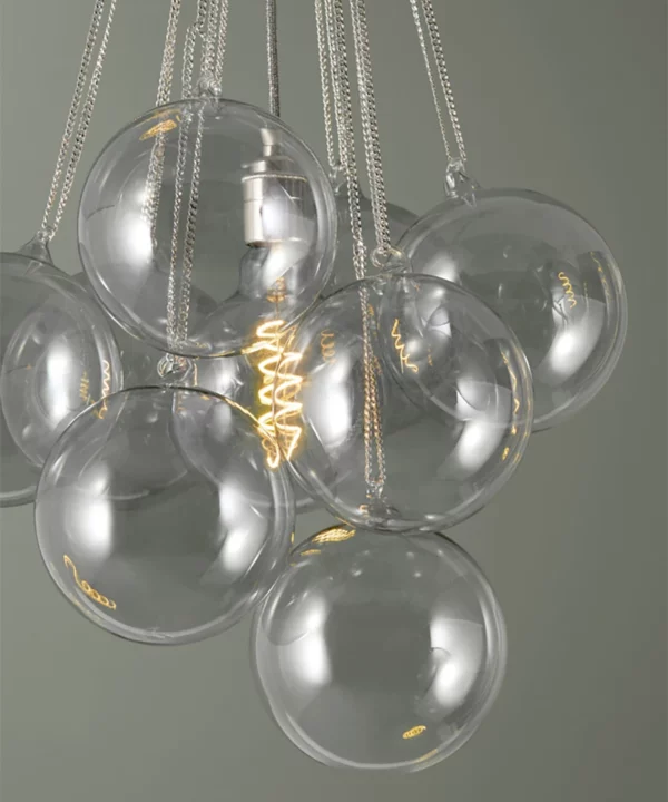 Chrome Chain Tinted bubble chandelier