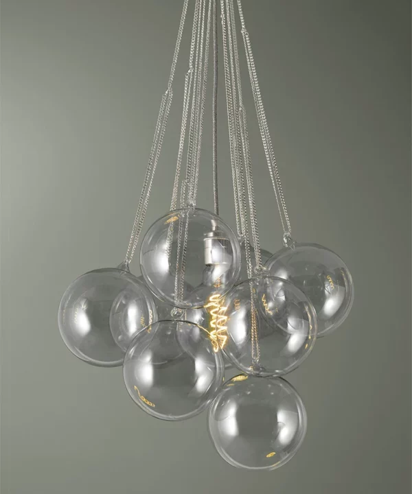 Chrome Chain Tinted bubble chandelier