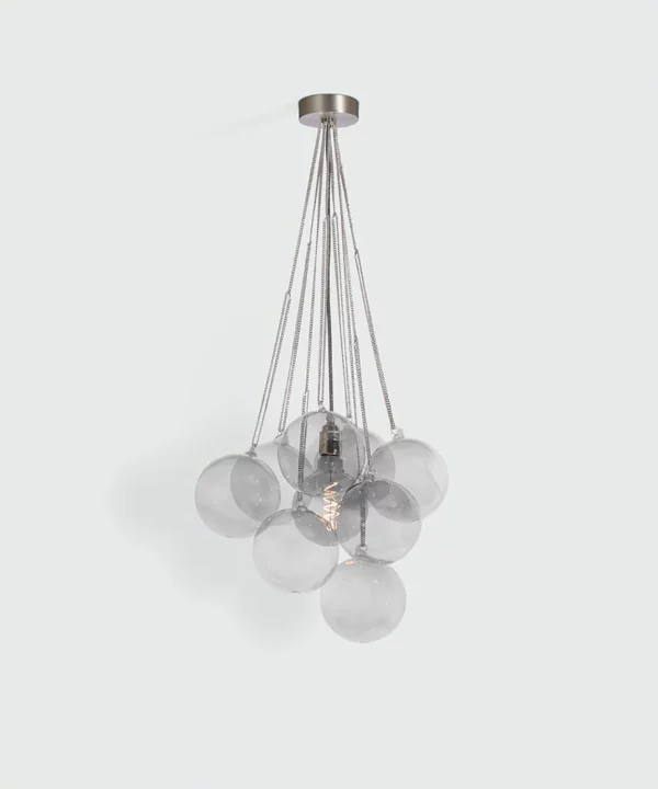 Chrome Chain Tinted bubble chandelier