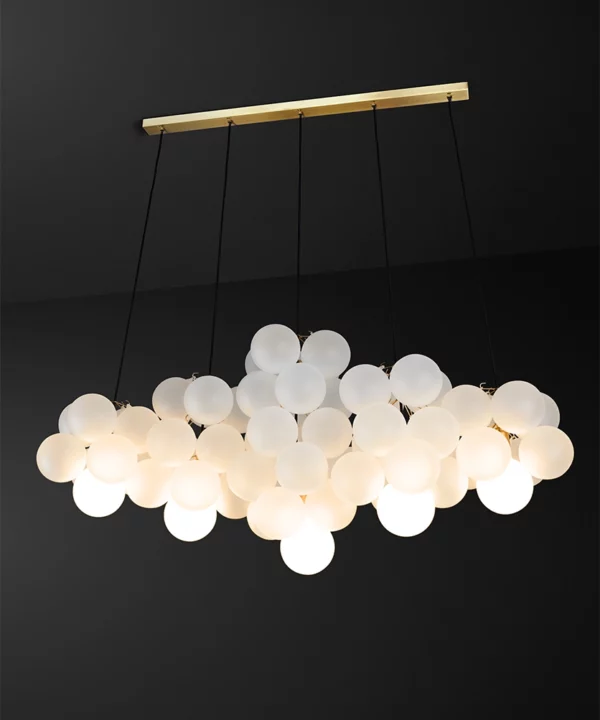 Gold Bubble Cloud frosted chandelier