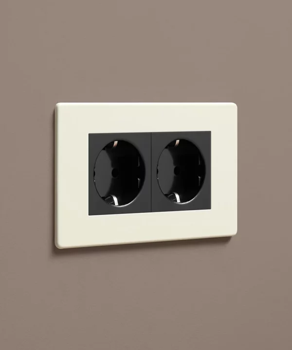 Whipped Cream double schuko socket