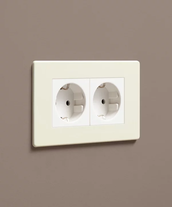 Whipped Cream double schuko socket