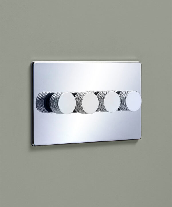 Chrome quadruple dimmer switch