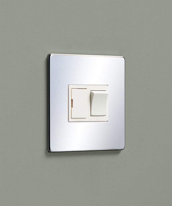 polished chrome modern fused spur isolator switch