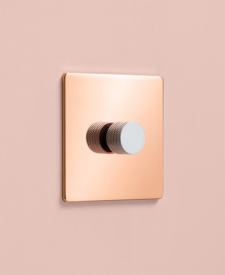 Single Polished Copper Dimmer Switch Dowsing & Reynolds