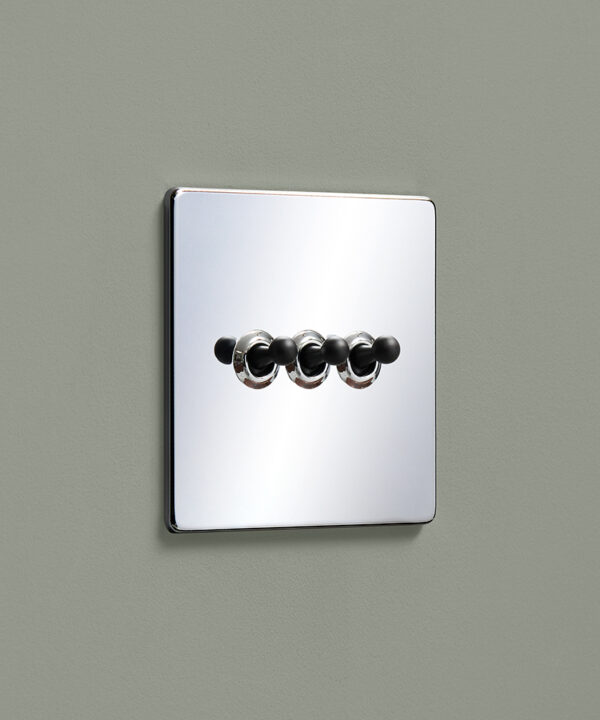 Chrome triple toggle switch