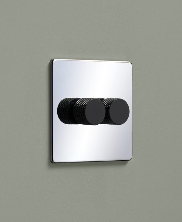Chrome Double Dimmer Switch Dowsing & Reynolds