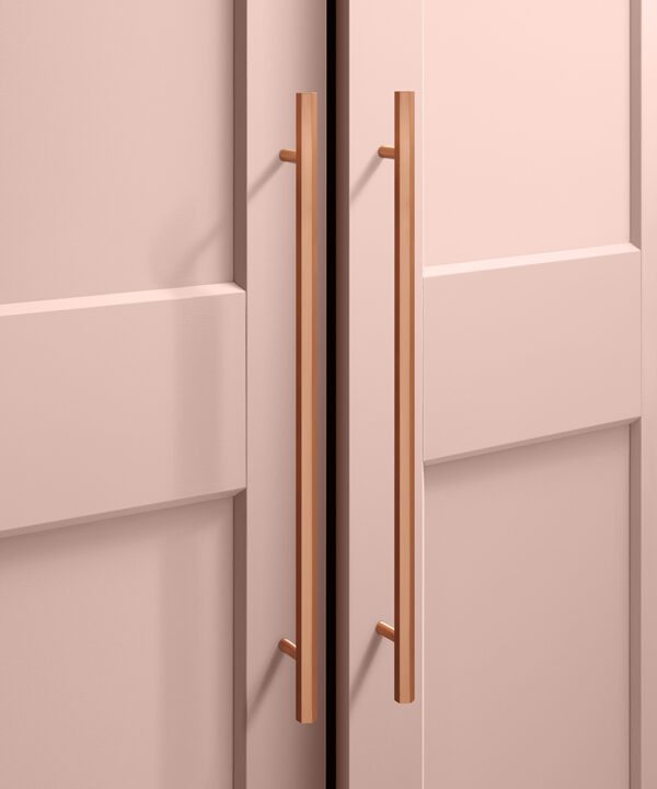 Brushed Copper Hive wardrobe handle