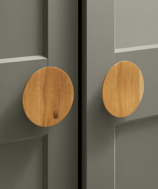 Copse circular wardrobe handle oak