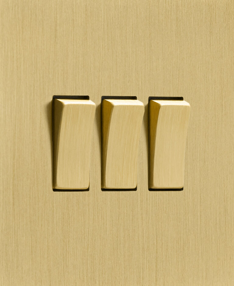 Triple Light Switch Gold Dowsing & Reynolds