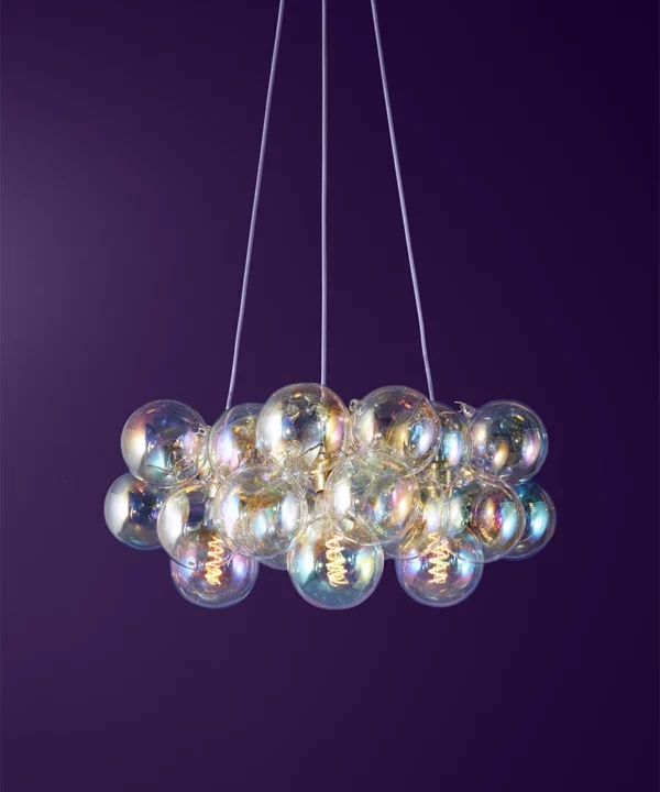 Medium Iridescent bubble chandelier