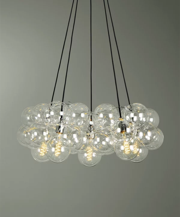 bubble cloud ceiling light against green background