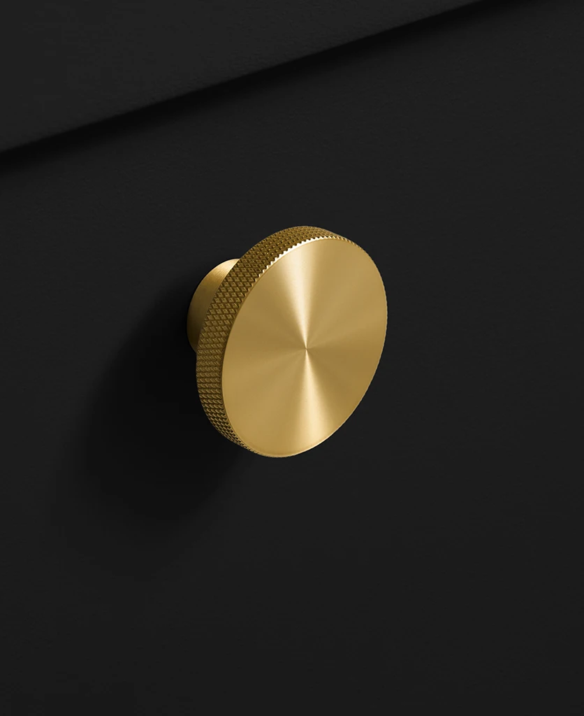 Raw Brass Modernist Cupboard Knob