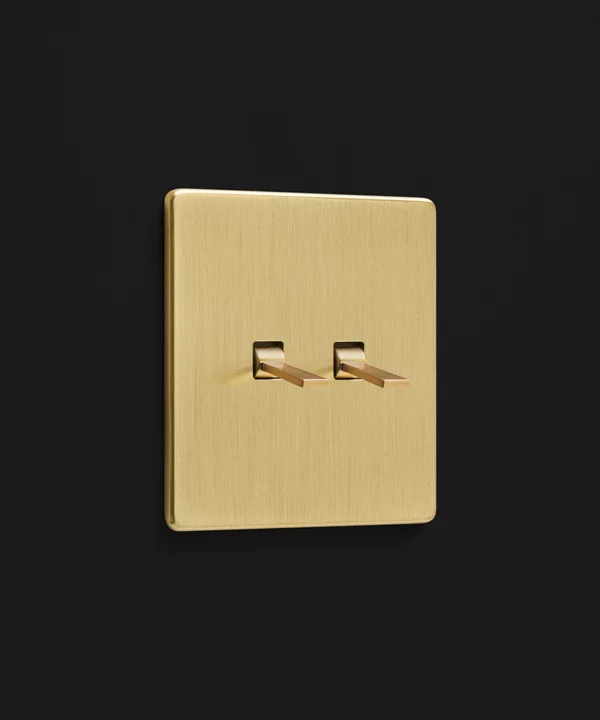 modern tapered toggle double on gold back plate