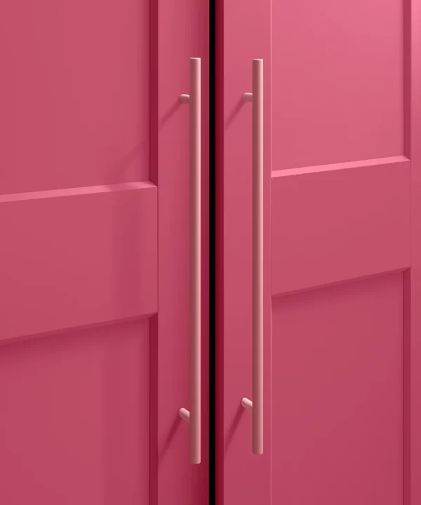 pink wardrobe door handles