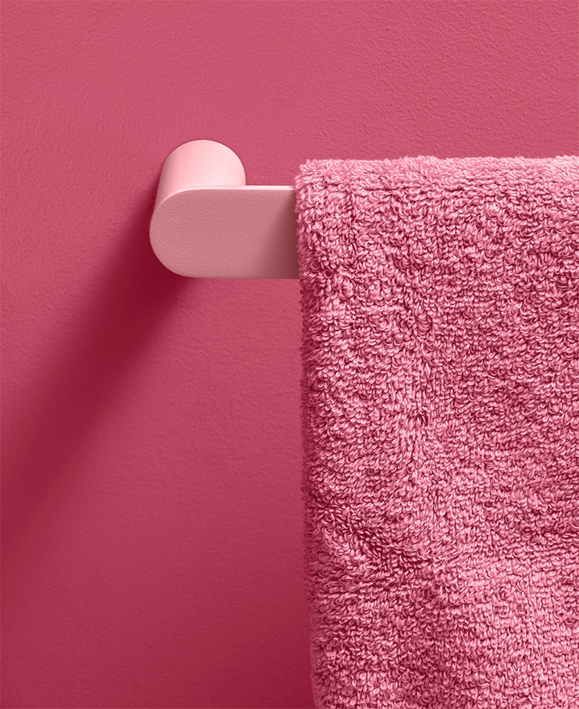 Pink towel rack 2025