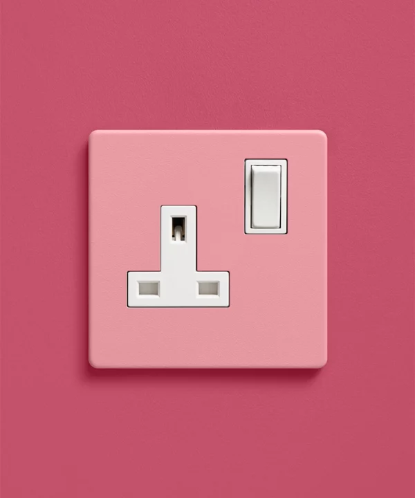 pastel pink plug socket
