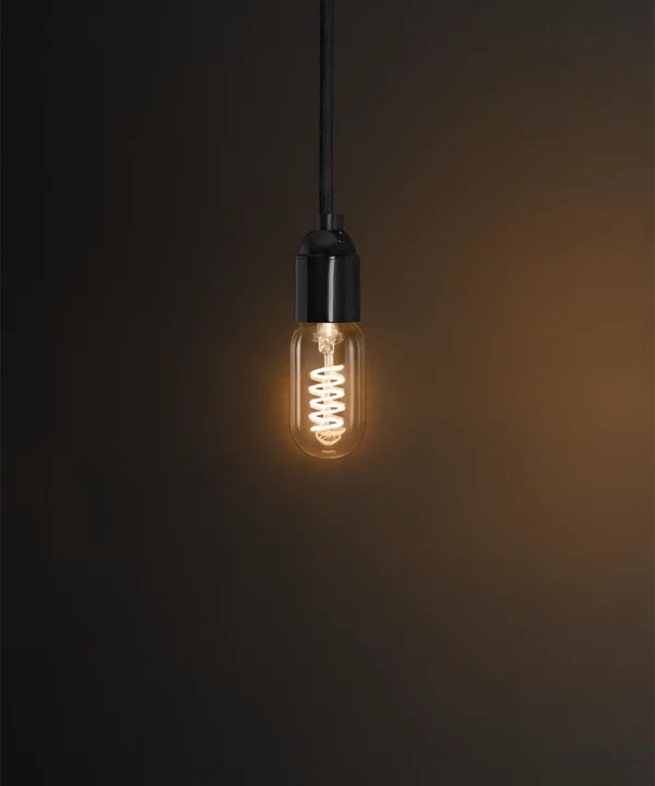 Radio valve loose spiral filament LED bulb - warm glow