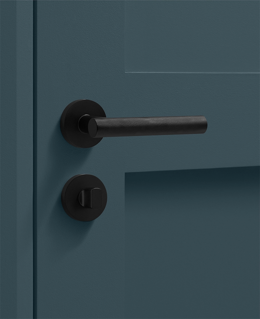 Black interior outlet door handles