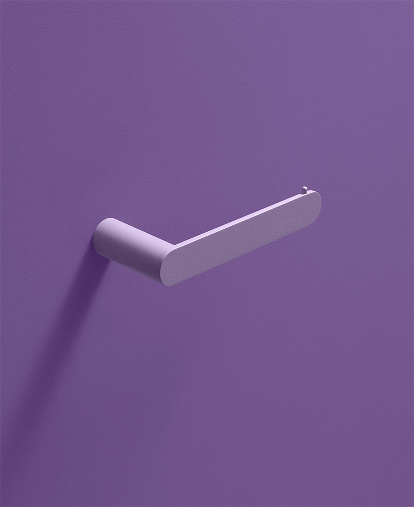 Purple toilet roll shop holder