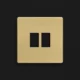 gold double rocker switch with two black switches