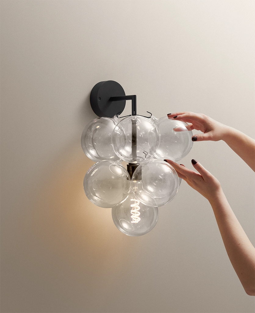 Bubble glass wall light cheap
