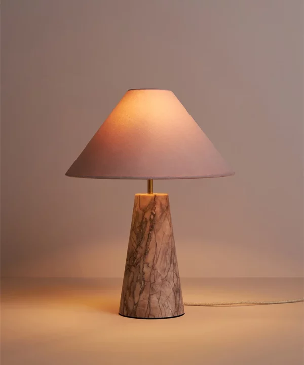 pink marble bedside lamp